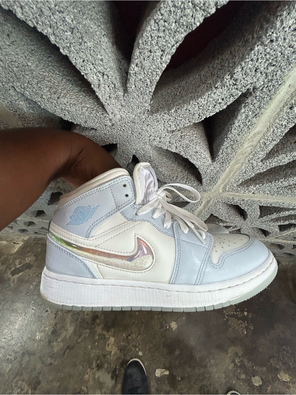Mid Se Gs 'glitter Swoosh' In Blue